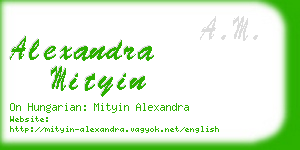 alexandra mityin business card